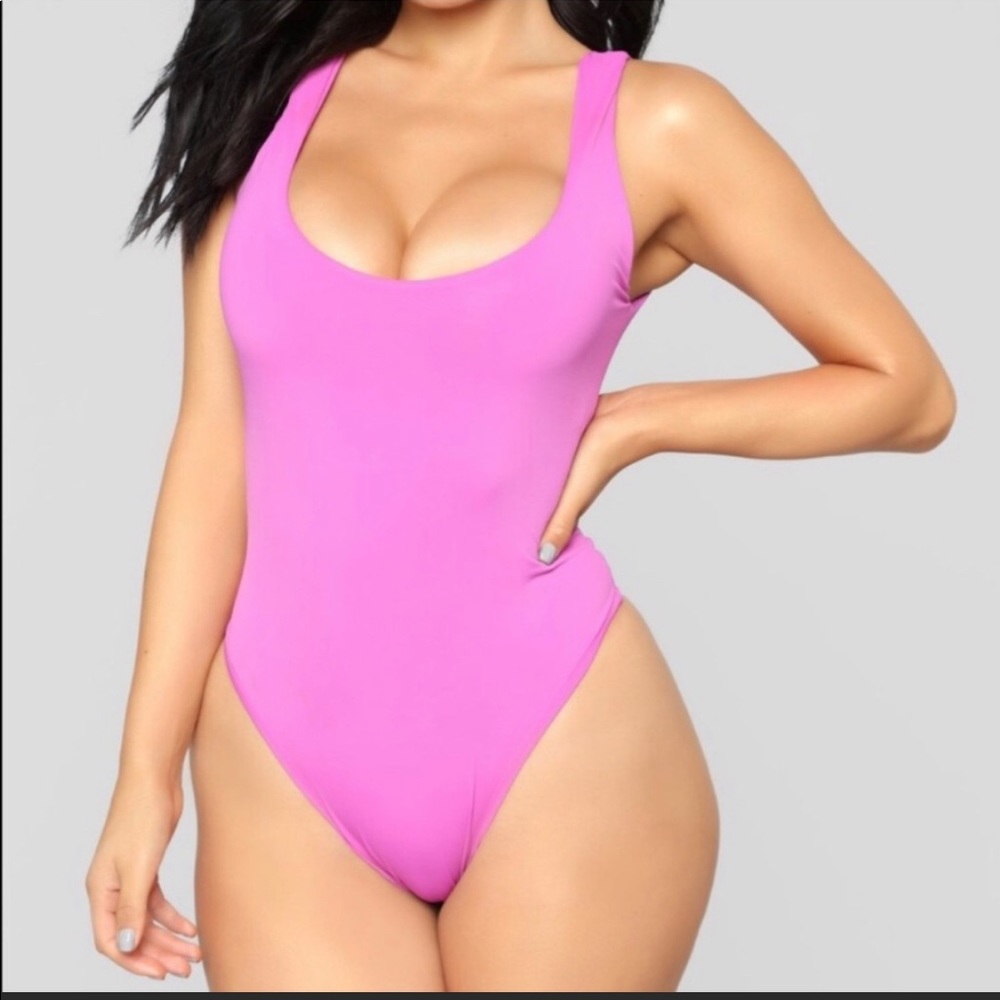 Hot pink one piece